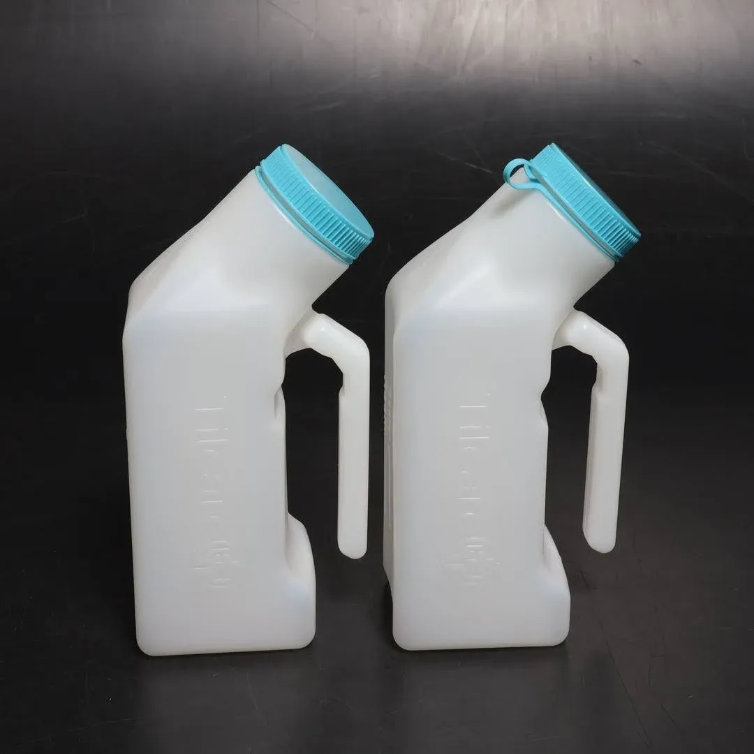 Urinals for Men Glow in The Dark Lid by Tilcare (2 Pack) - 32oz/1000mL 