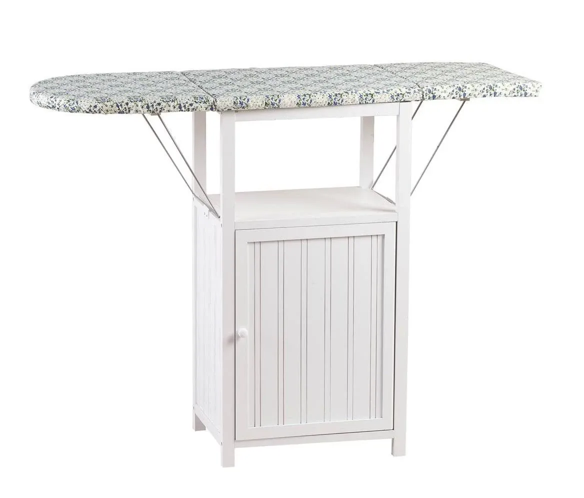 Oakridge Deluxe Ironing Board with Storage Cabinet, White