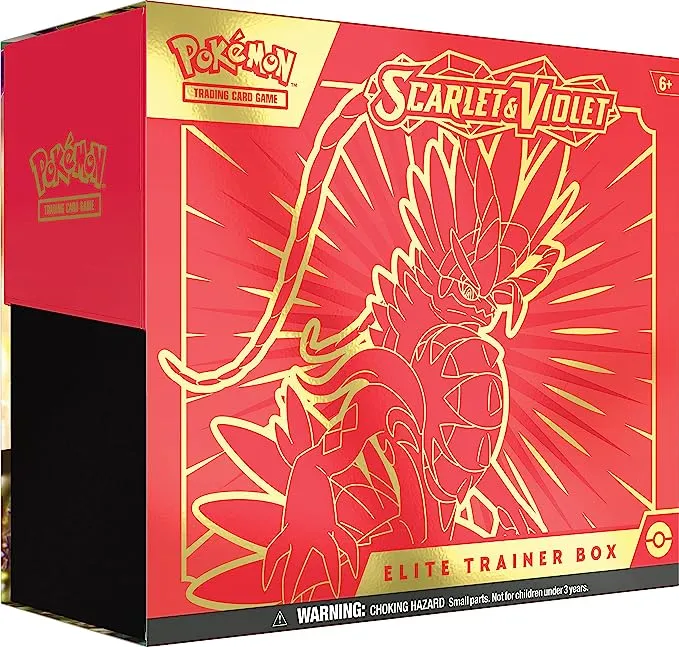 Pokemon TCG: Scarlet and Violet Elite Trainer Box - Koraidon Red (1 Full Art Promo Card, 9 Boosters and Premium Accessories)