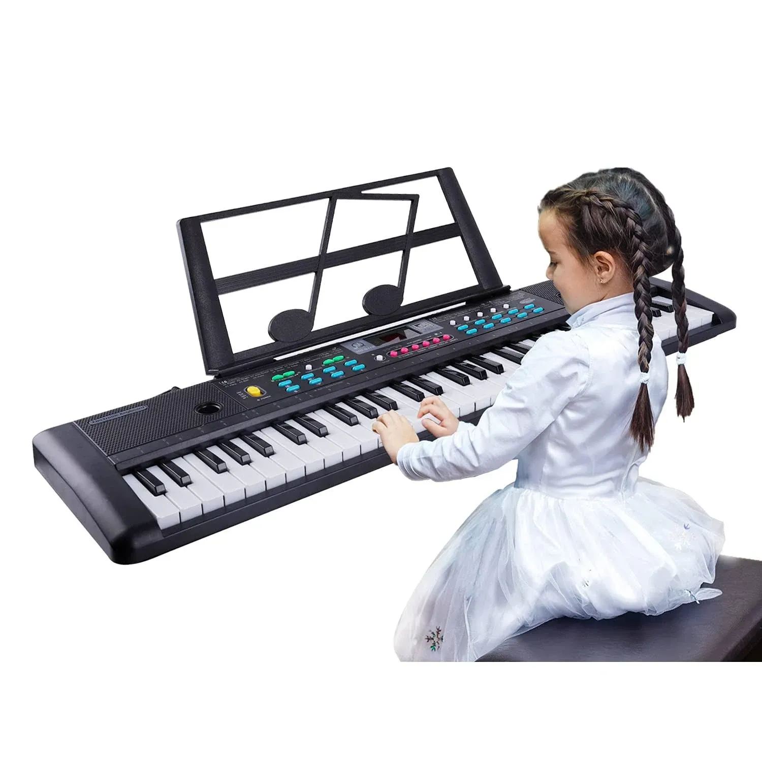 TWFRIC Kids Keyboard Piano with Microphone 61 Keys Electronic Piano for Kids Ages ...