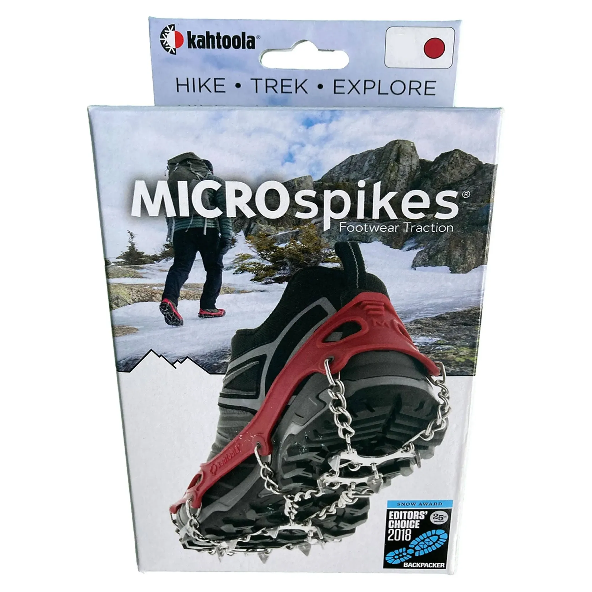 Kahtoola Unisex Microspikes Footwear Traction Gaiters, Black, M