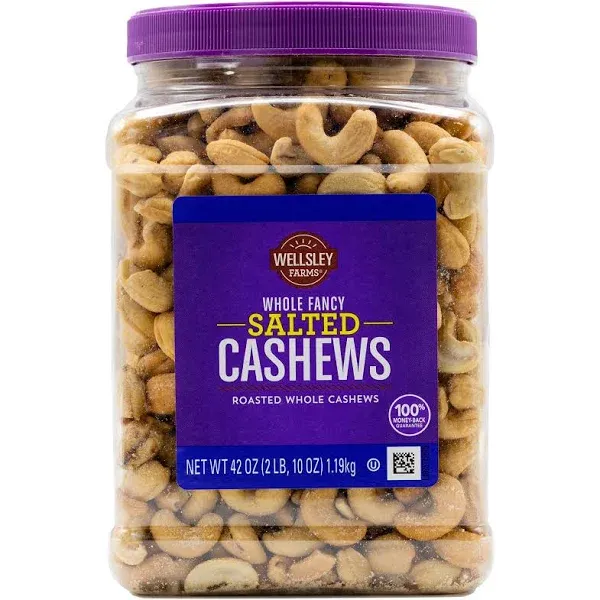 Wellsley Farms Whole Fancy Salted Roasted Cashews