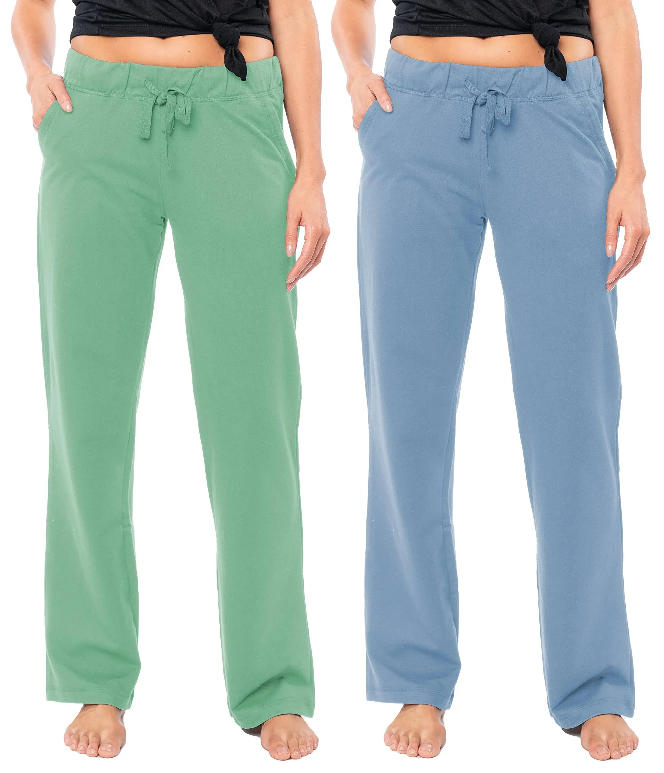 Sexy Basics Women's French Terry Drawstring Sweatpants (2 Pack)