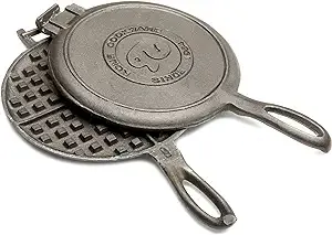 Rome Industries Old Fashioned Waffle Cast Iron, Black