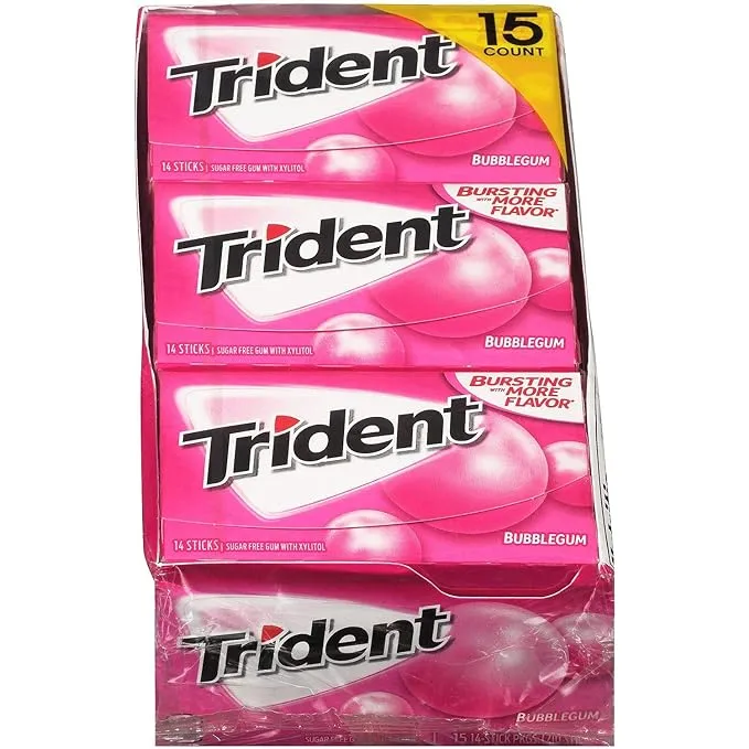 Trident Bubblegum Sugar Free Gum