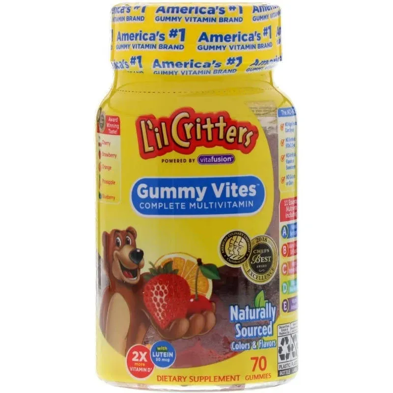 L'il Critters Gummy Vites Multivitamin/Mineral Supplement, Assorted Fruit - 70 count