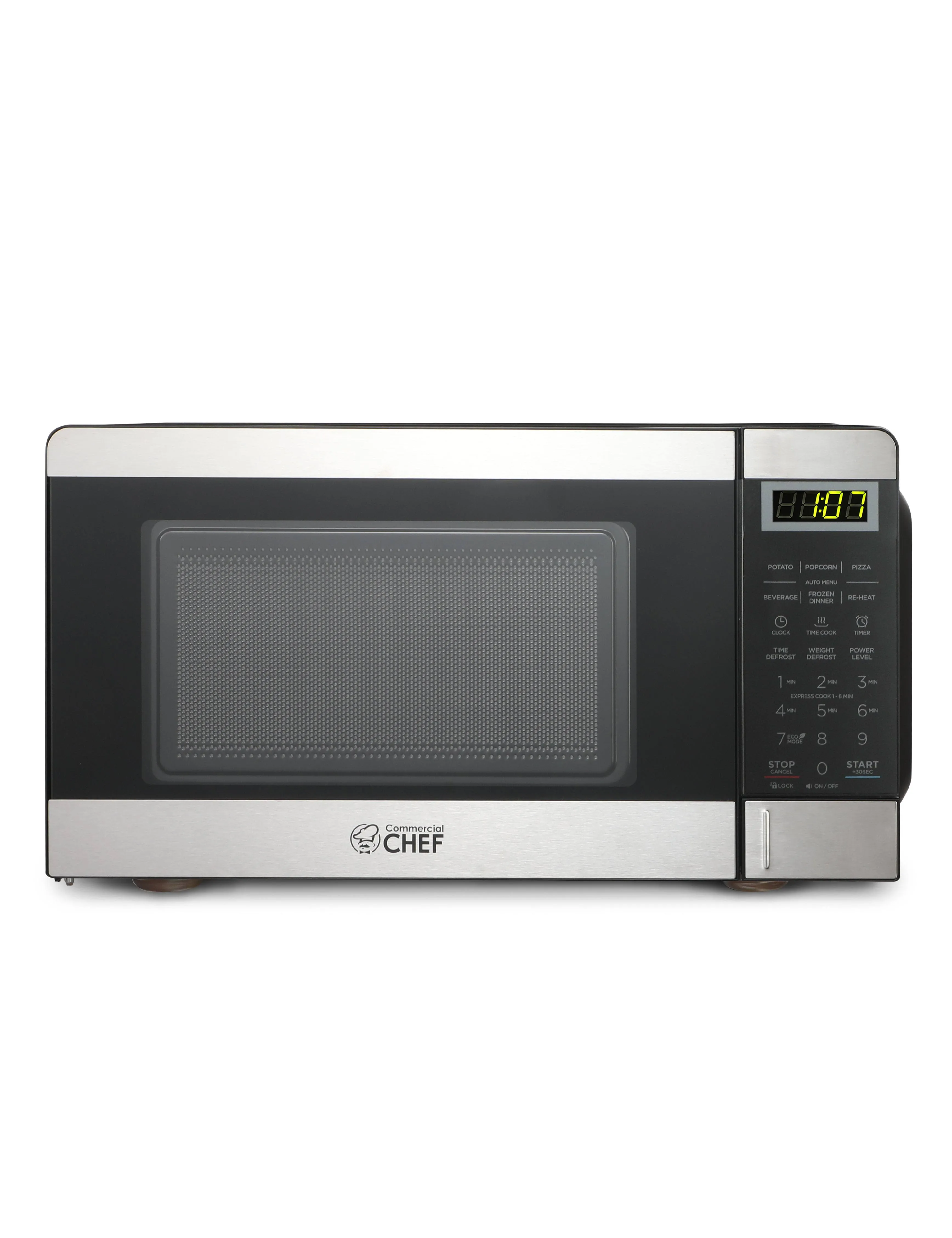 Commercial Chef CHM770SS Countertop Microwave Oven, 0.7 Cubic Feet, Stainless Steel