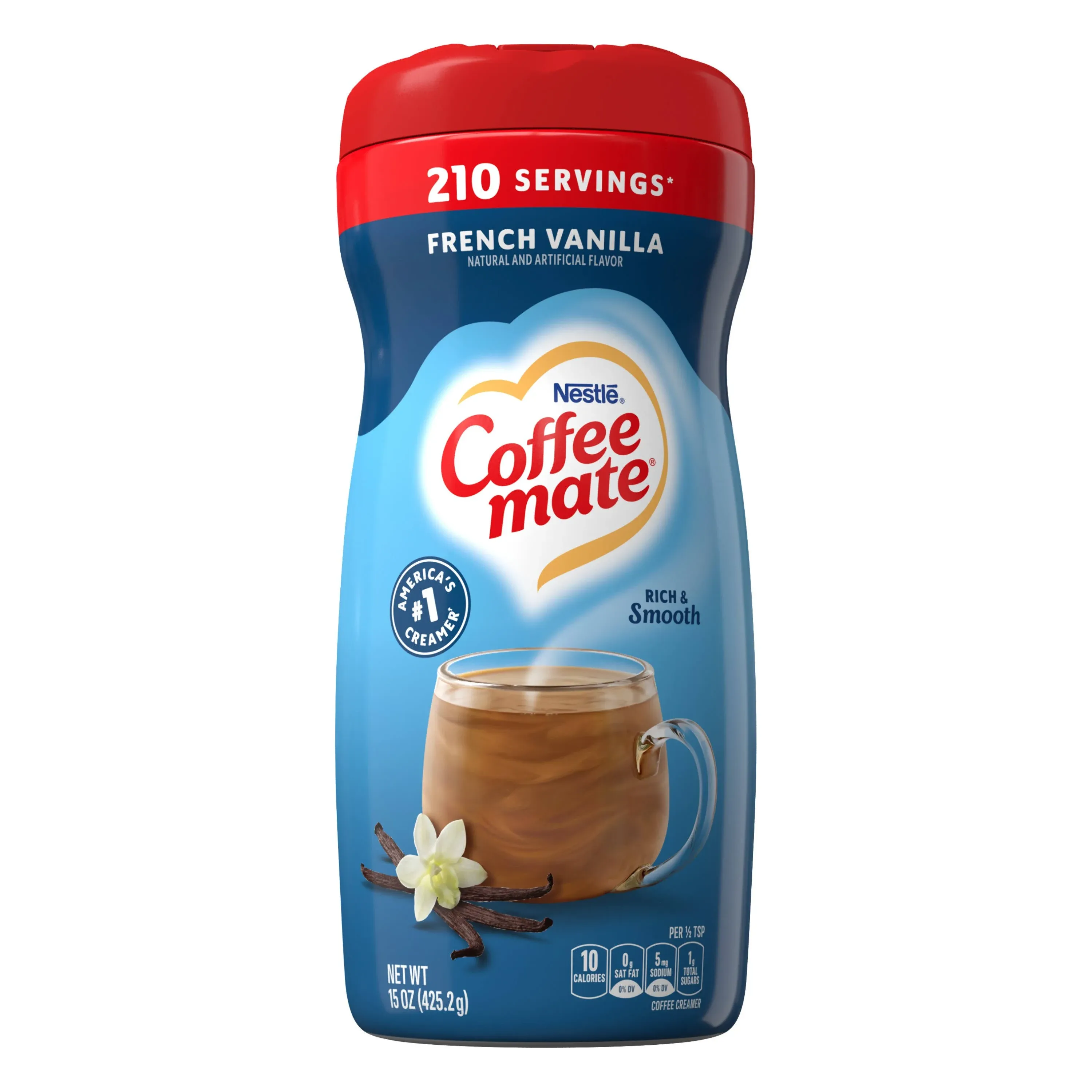 Nestl&eacute;&reg; Coffee-mate Powdered Creamer Canister, French Vanilla, 15 Oz