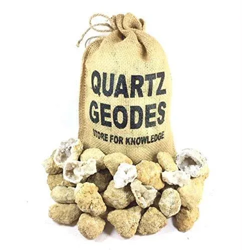 40 Break Your Own geodes Crystals Bulk Pack - Whole Moroccan 1.5"