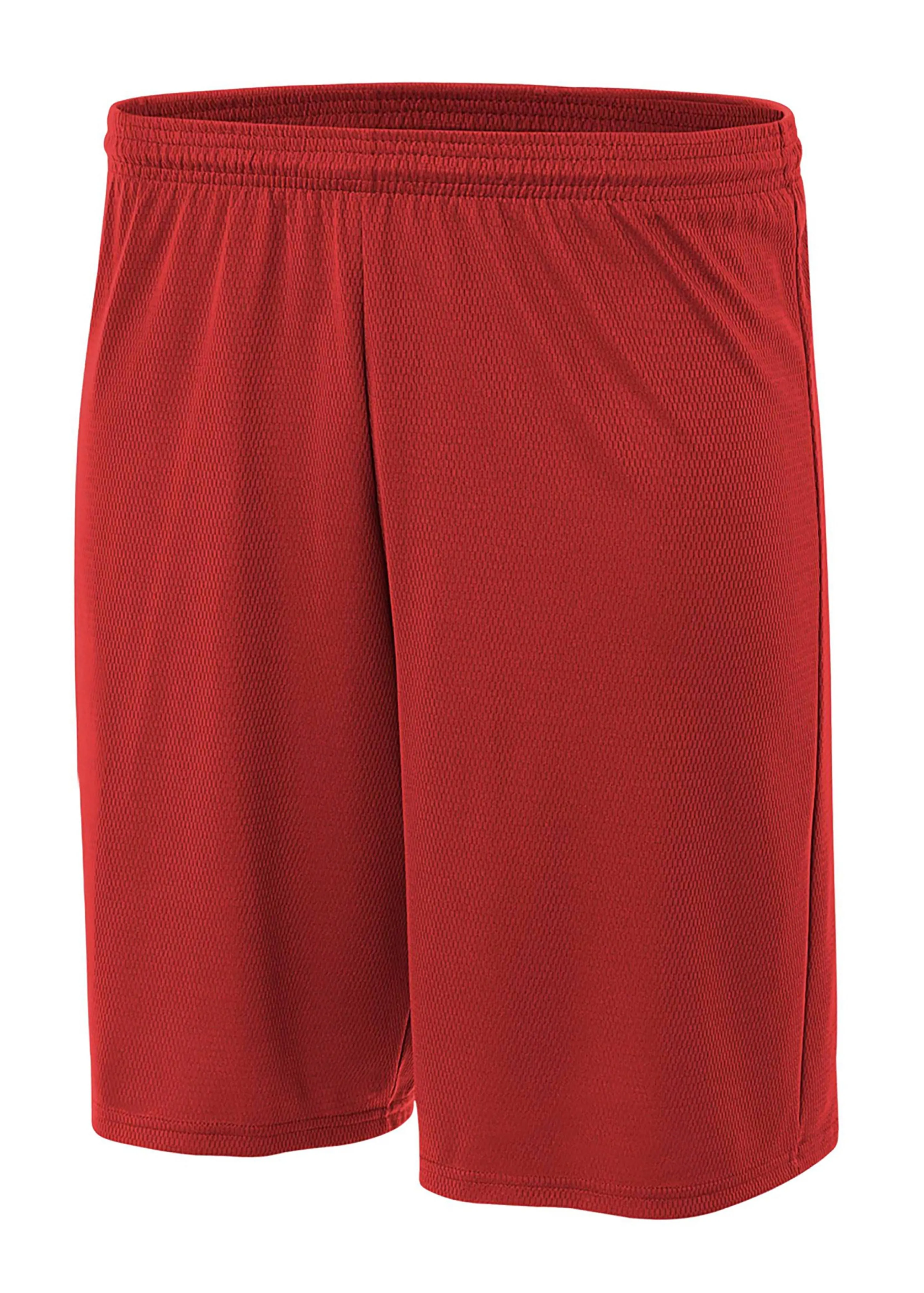 A4 NB5281 Youth Cooling Performance Power Mesh Practice Short - Scarlet - Xxs