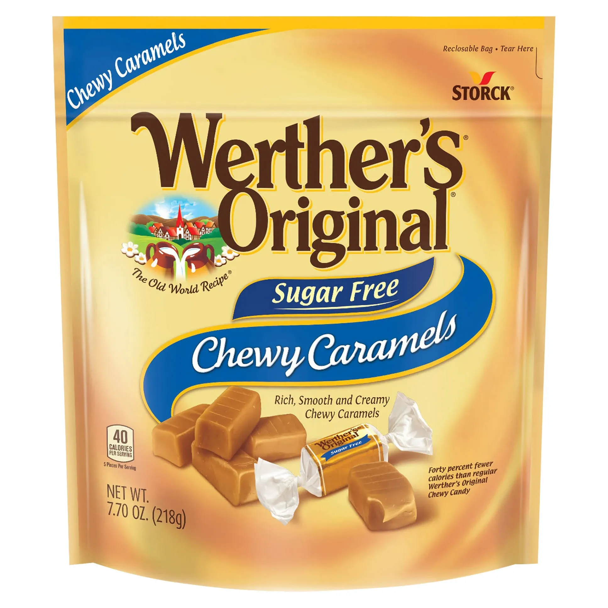 Werther's Original Chewy Caramels, Sugar Free - 7.70 oz