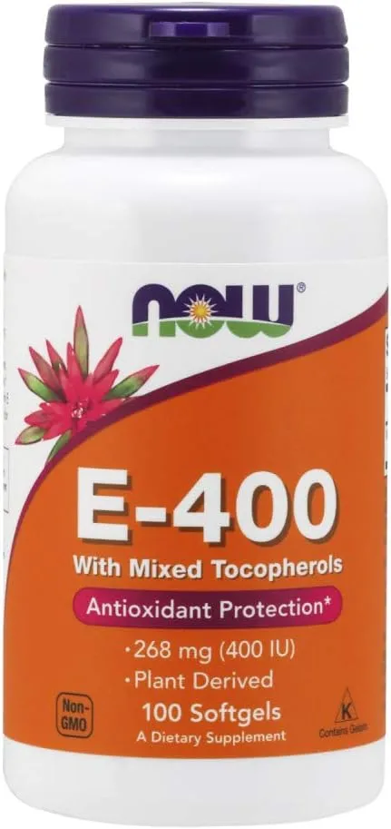 Now Foods Vitamin E-400 Mixed Tocopherols - 100 Softgels