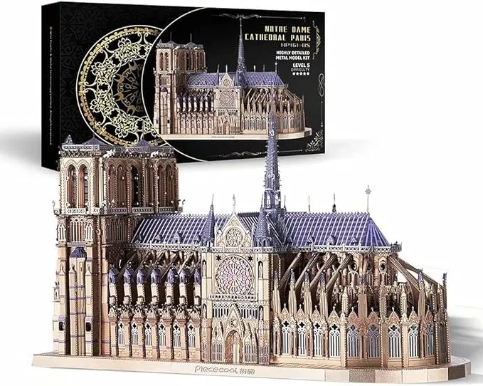 Piececool 3D Metal Puzzles Notre Dame de Paris Church Metal Model Kit