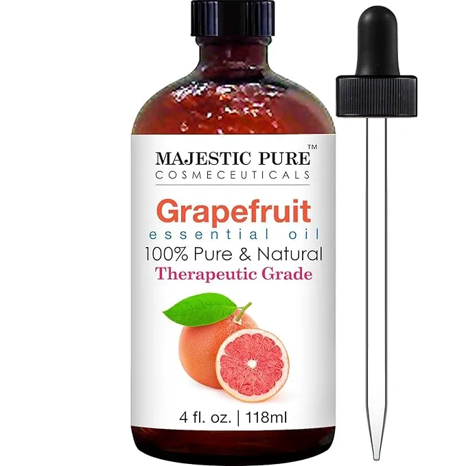 MAJESTIC PURE Grapefruit Essential Oil | 100% Pure and Natural Grapefruit Oil | Premium Grade Essential Oils for Hair Care, Home Diffusers, Skin, Aromatherapy, Massage and Humidifiers | 4 Fl Oz