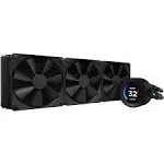 NZXT Kraken Elite 360-360mm AIO CPU Liquid Cooler - Customizable 2.36"" Wide-Angle LCD Display for GIFS, Images, Performance Metrics and More - High-Performance Pump - 3 x F120P Fans - Black