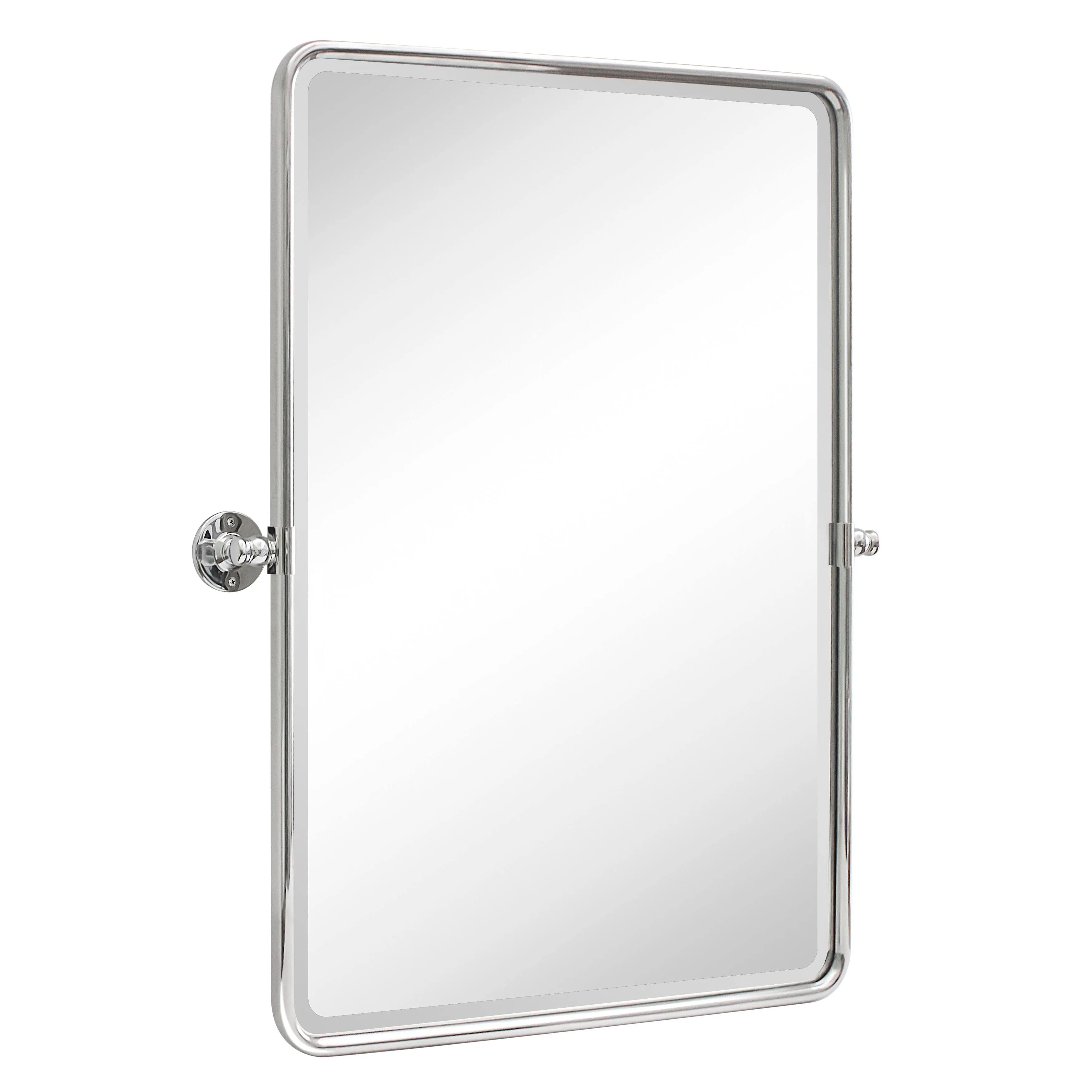 TEHOME Woodvale Rectangle Vertical Metal Wall Mirrors - 23" x 35" - Brushed Gold