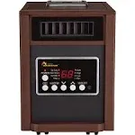 Dr Infrared Heater Space Heater W/ Oscillation Fan Dual Heating System Walnut