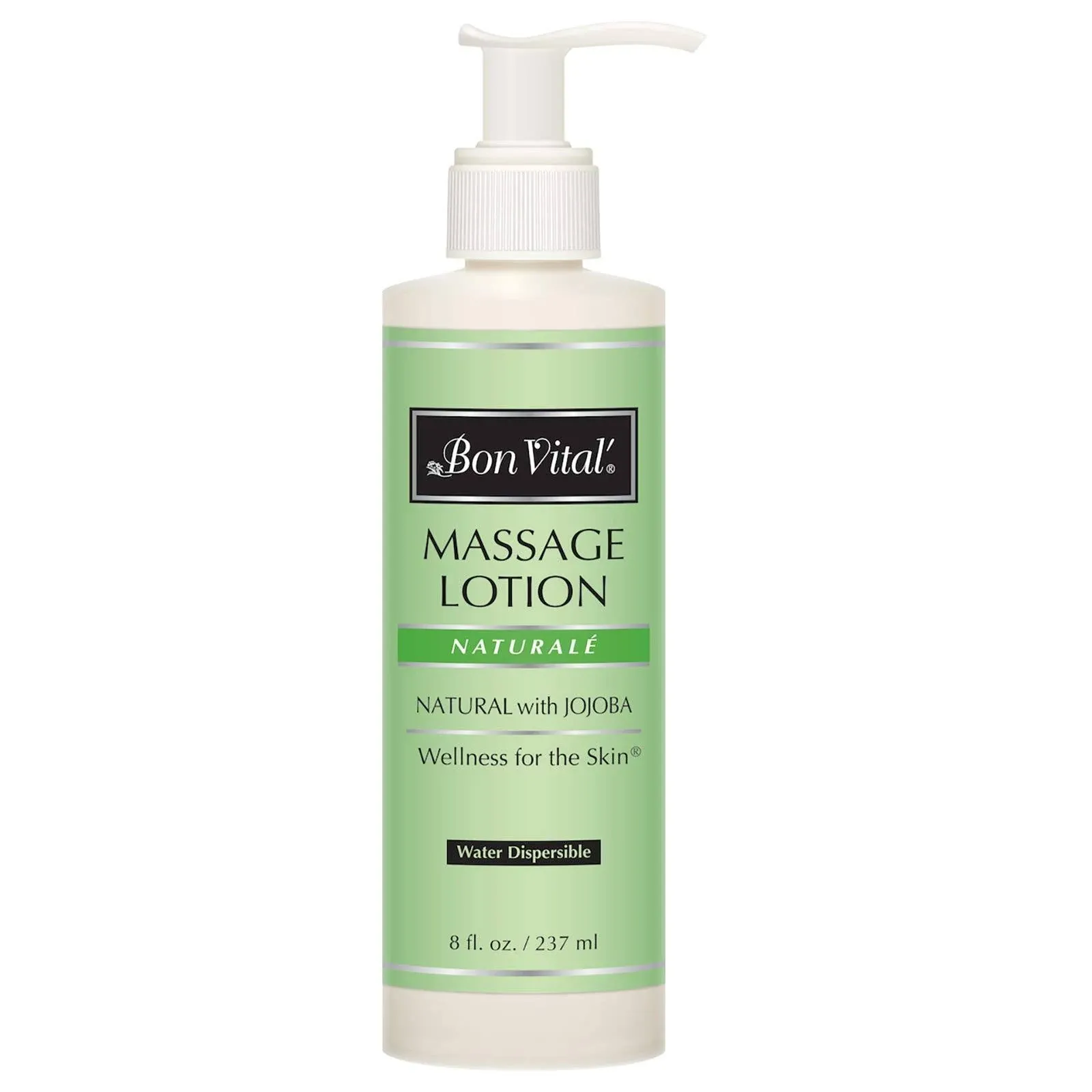 Bon Vital' Naturale Massage Lotion with Natural Ingredients for Earth-Friendly Massage, All Natural Moisturizer, Relieves Muscle Soreness and Increases Circulation, 8 Oz, Label may Vary