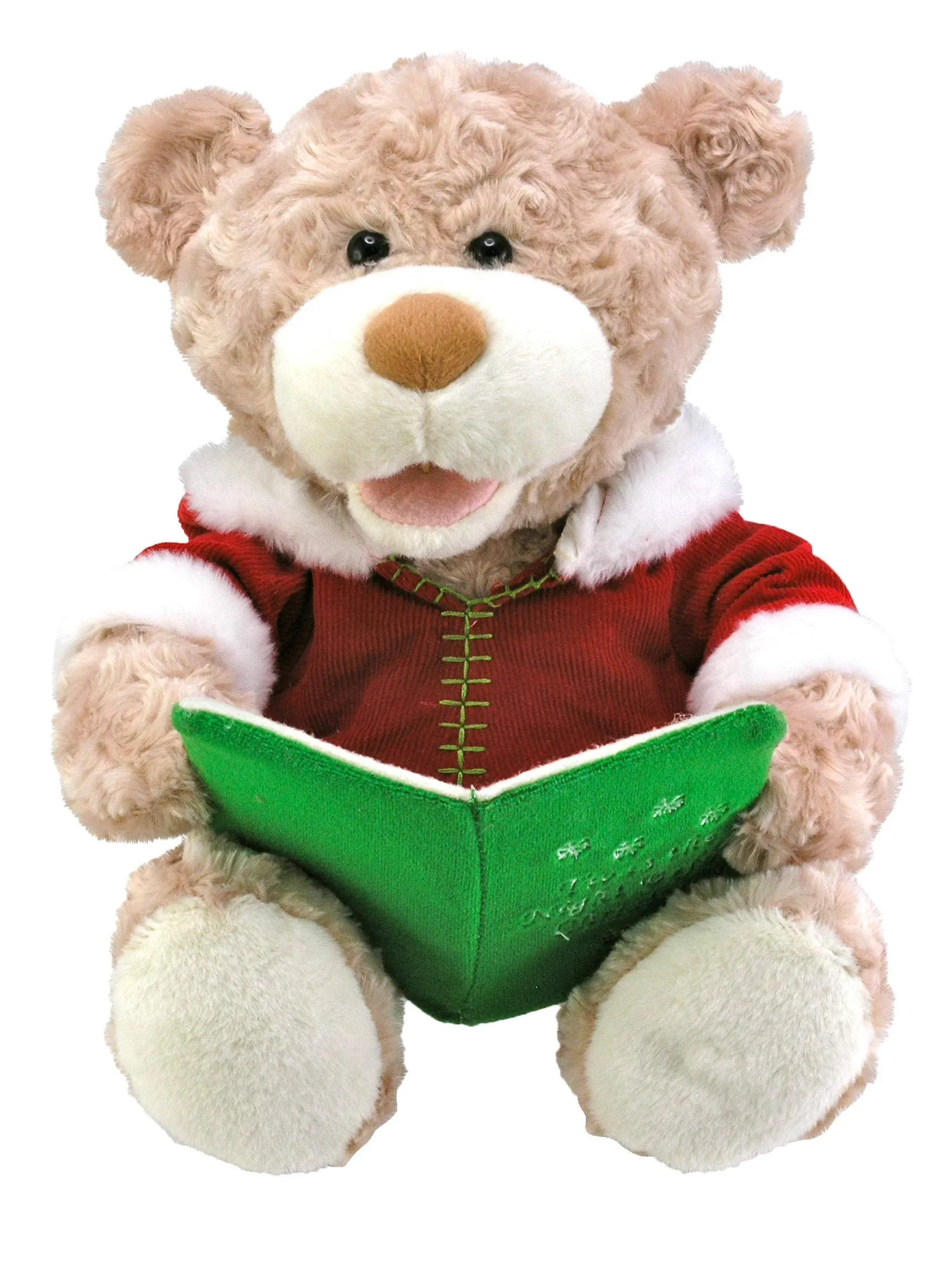 Cuddle Barn Storytime Teddie Animated Storytelling Holiday Bear Stuffed Animal Plush Toy Reads The Story T'was The Night Before Christmas