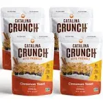 Catalina Crunch Honey Graham Cereal 4 Pack | Low Carb, Sugar Free, Gluten Free, Grain Free | Keto Snacks, Vegan, Plant Based | Breakfast Protein Cereals | Keto Friendly Food