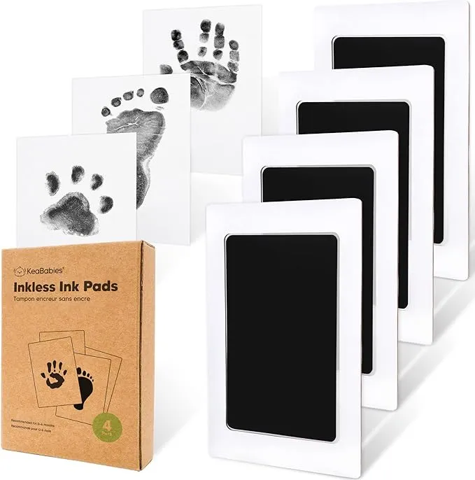 Baby Hand and Footprint Kit - Baby Footprint Kit, Baby Handprint Kit, Personalized Baby Keepsake Frame, Baby Imprint Kits, Newborn Picture Frame, Baby