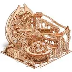 Wood Trick Wooden Marble Run 3D Wooden Puzzles for Adults and Kids to Build - 15x14 in - Electric Driven - Roller Coaster Wooden Model Kits for Adults and Teens to Build