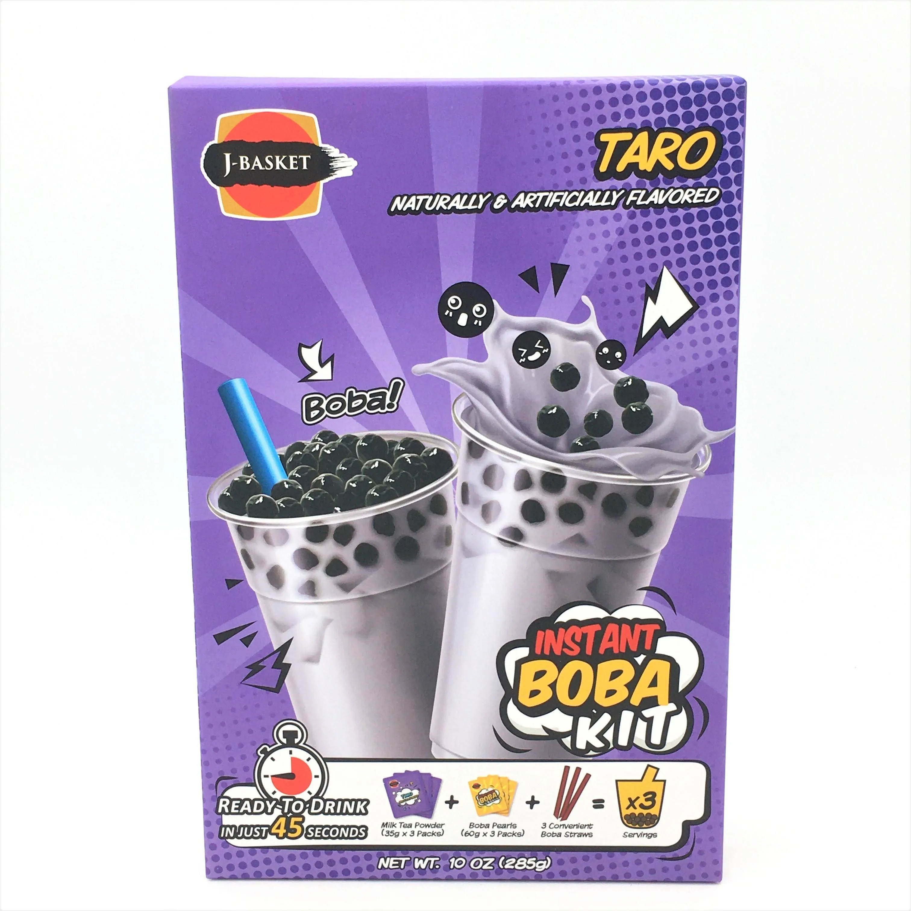 J-BASKET Taro Tea Boba Kit, 10 Ounce