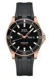 Shop Mido M0264303705100 Sapphire Crystal Ocean Star Watch Rose-gold/black