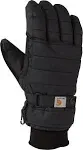 Carhartt Womens Waterproof Insulated Quilted Knit Cuff Gloves  - Black - Medium