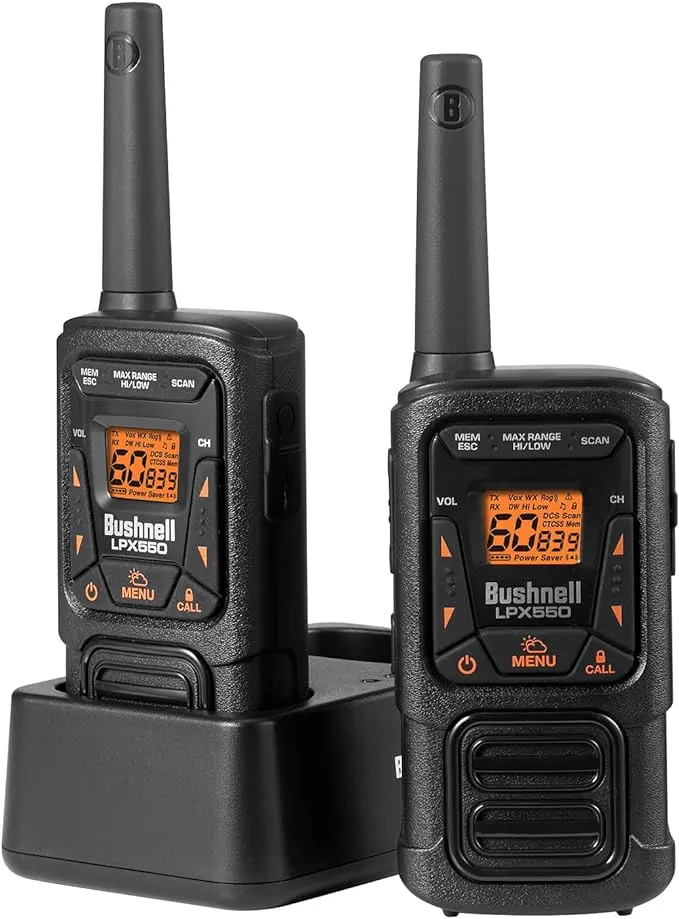 Bushnell Lpx550 Adventure 2-Watt 60-Channel FRS Walkie-Talkie Pair, Bl