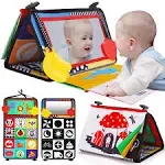 Tummy Time Baby Mirror Infant Toys Newborn 0 3 Months Brain Development... 