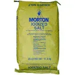 Morton Table Salt, Iodized, 25 Pound