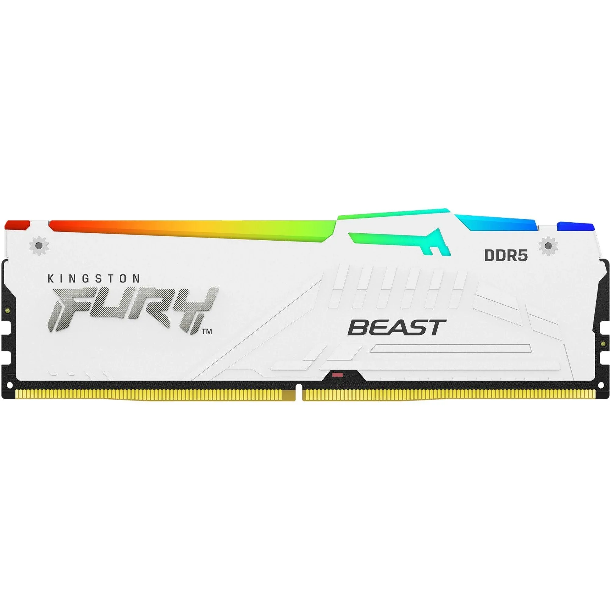 Kingston FURY Beast White RGB 32GB 6000MT/s CL36 DDR5 Expo DIMM | Infrared Syncing | FURY CTRL Software | Overclocking | Plug N Play | AMD Expo | Single Module | KF560C36BWEA-32