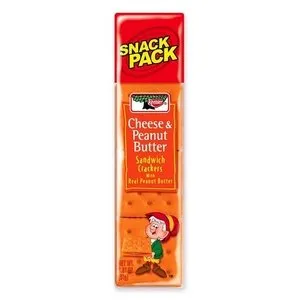 Keebler Kelloggs Cheese and Peanut Butter Sandwich Cracker, 1.8 oz, Pack of 12