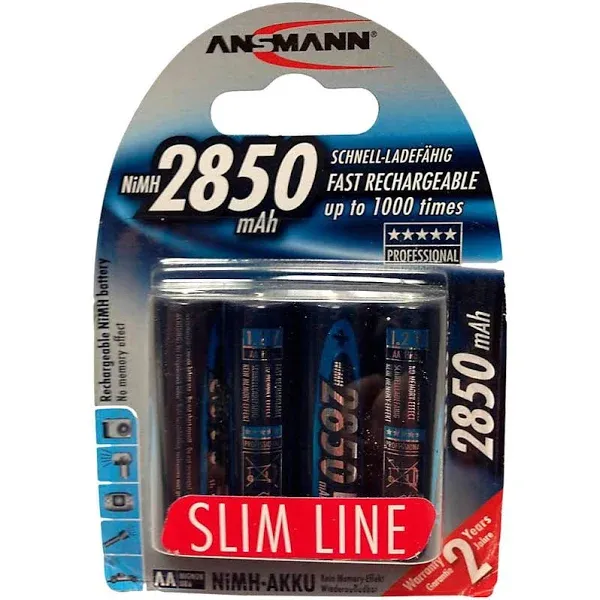 Ansmann AA 2850 Slimline Batteries - 4 pack