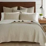 Levtex Home Cross Stitch Quilt Set, Taupe, Twin