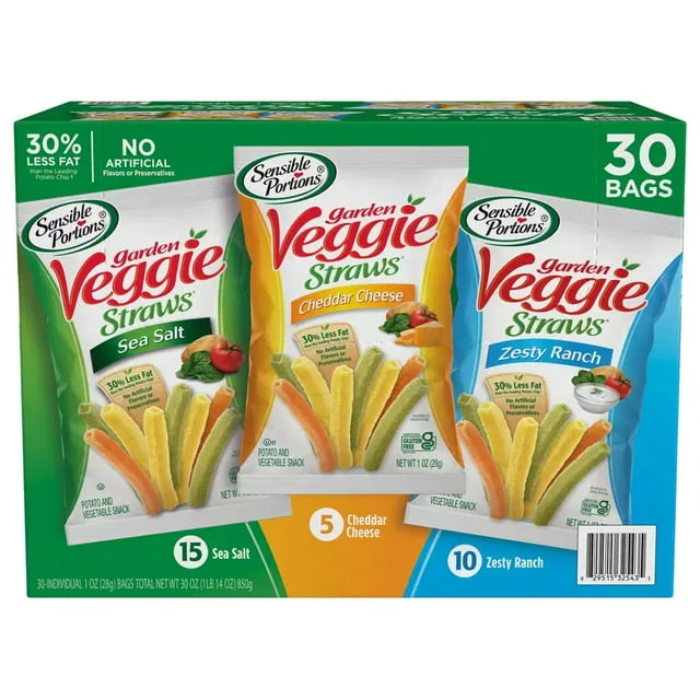 Sensible Portions Garden Veggie Straw Variety Pack