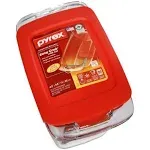 Pyrex 1.5 qt Loaf Dish with Red Plastic Cover