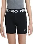 Girls' Nike Pro Shorts Large Black/White