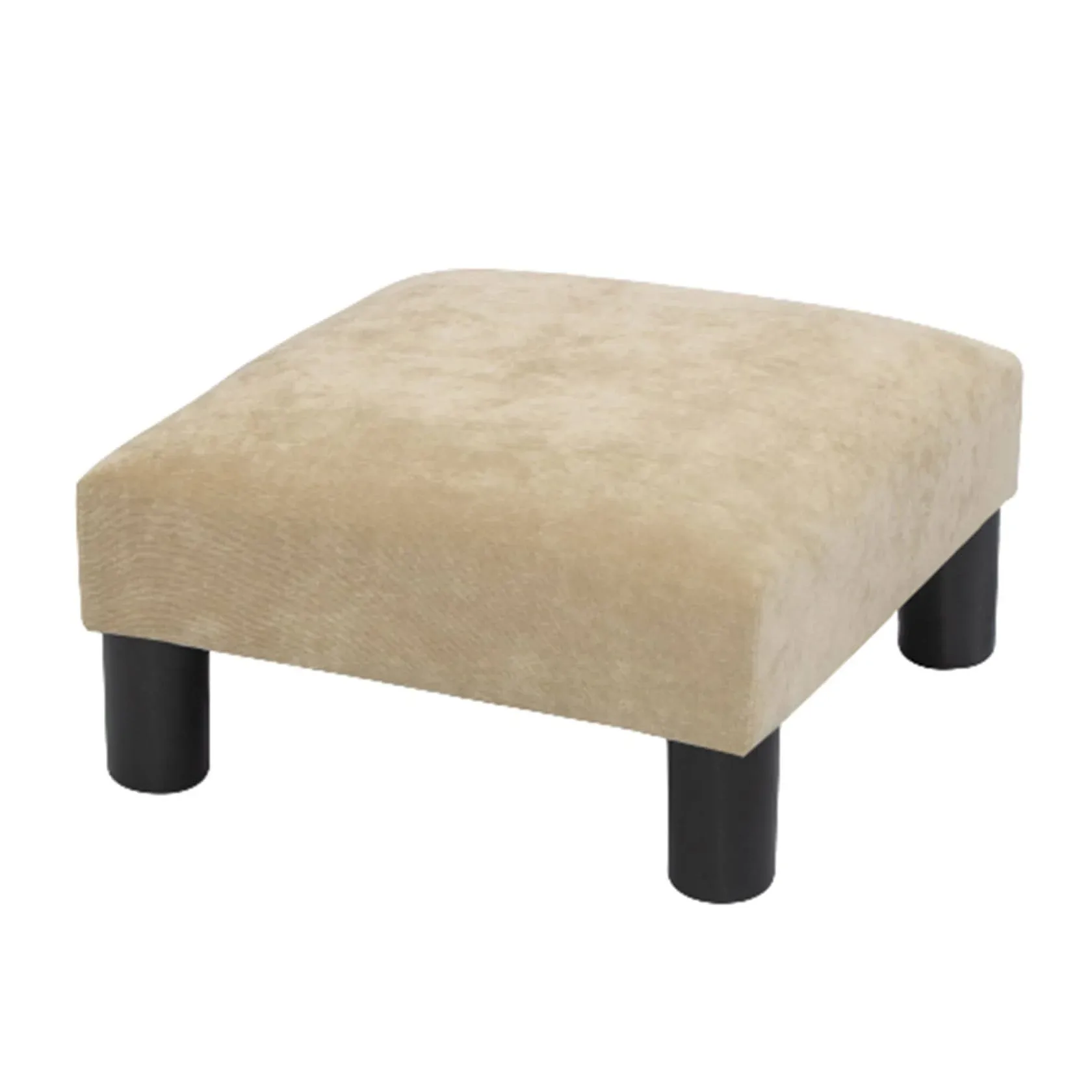 Joveco Ottoman Footrest Stool Small Fabric Square Footstool (Wheat)