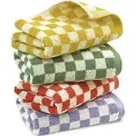 Jacquotha Hand Towels for Bathroom 4 Pack Cotton Face Towels Soft Absorbent for Spa Bath Gym Kitchen