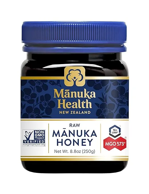 Manuka Health Manuka Honey UMF 16+/MGO 573+ (250g/8.8oz), Superfood, Authentic Raw Honey from New Zealand