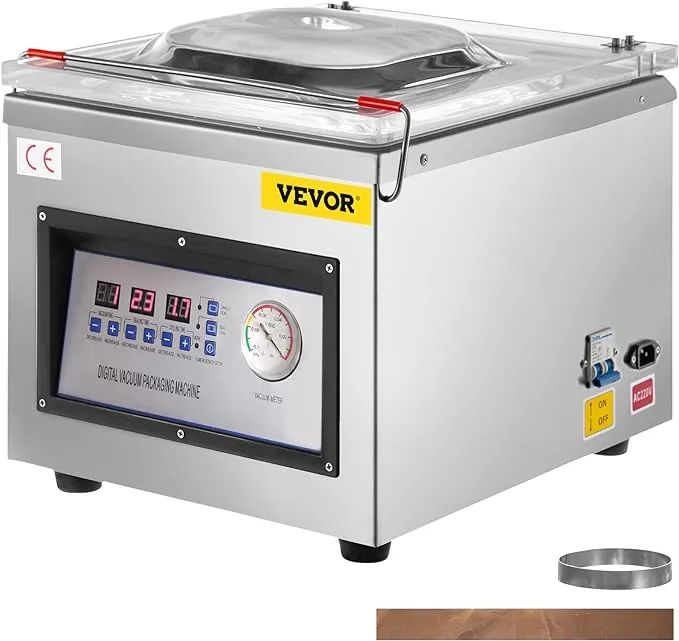 VEVOR Chamber Vacuum Sealer DZ-260C Kitchen Food Chamber Vacuum Sealer, 110V Packaging Machine Sealer for Food Saver, Home, Commercial Using