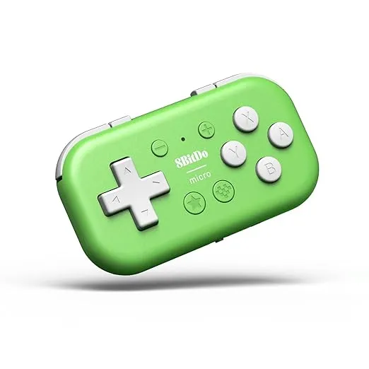 8Bitdo Micro Bluetooth Gamepad Pocket-sized Mini Controller for Switch, Android, and Raspberry Pi, Supports Keyboard Mode (Blue)