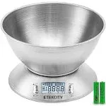 Etekcity Food Kitchen Scale with Bowl (2.06 QT) and Etekcity Food Scale, Digital Kitchen Scale, 304 Stainless Steel