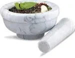 Mortar and Pestle Set - Small Grinding Bowl Container for Guacamole, Spices, Sal