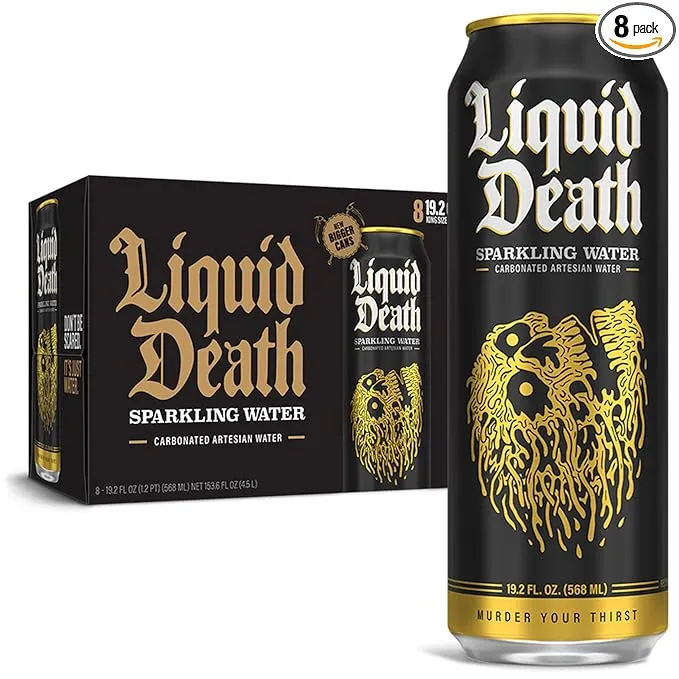 Liquid Death 100% Sparkling Mountain Water - 8pk/19.2 fl oz Cans