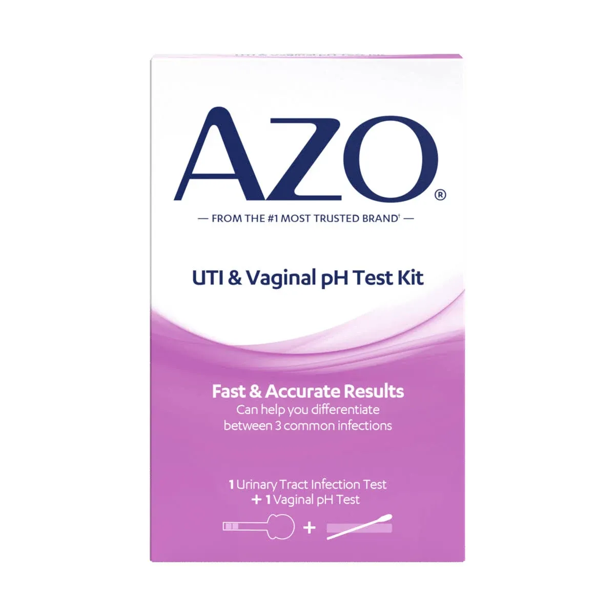 Azo UTI &amp; Vaginal pH Test Kit One of Each Test Differentiates 3 Infections NEW