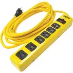 Yellow Jacket 5138N Metal Surge Protector Strip 15-Foot Cord 6-Outlet