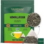 VAHDAM, Green Tea Bags from Himalayas (100 Pyramid Tea Bags) | 100% Natural Green Tea